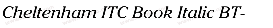 Cheltenham ITC Book Italic BT字体转换